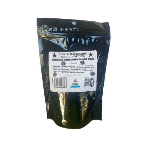 Organic Forbidden Black Rice | 1 lb | Temple Restoration Health Ministries