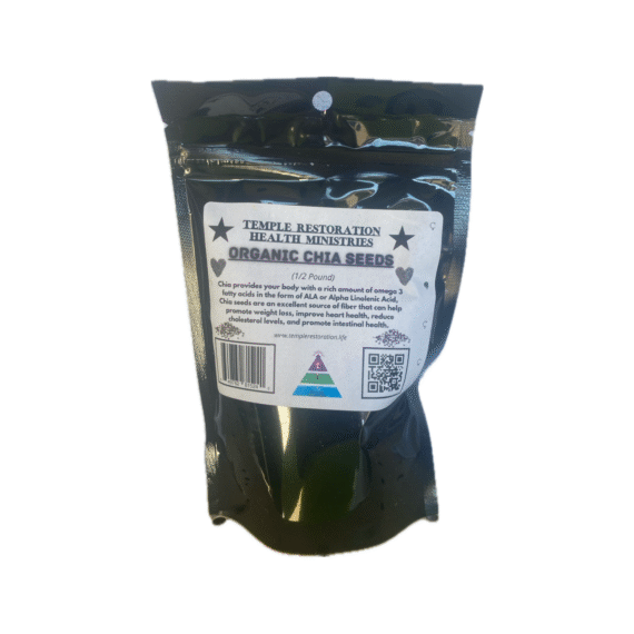 Organic Chia Seeds | 1/2 lb | Temple Restoration Health Ministries