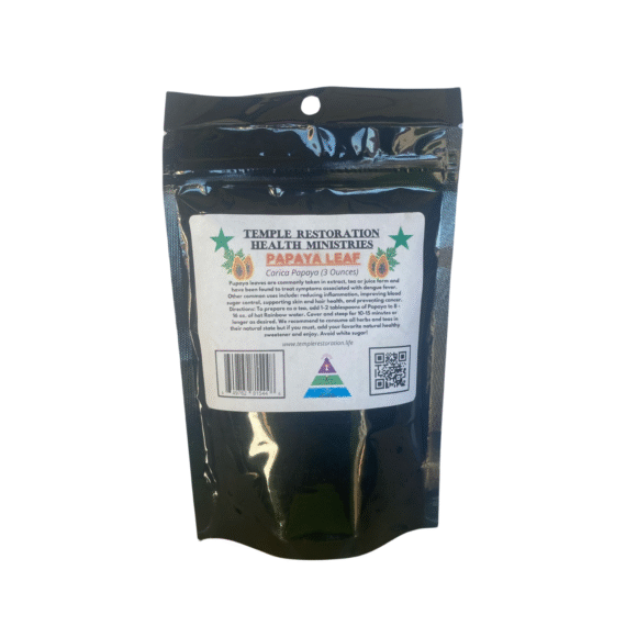 Papaya Leaf | 3 oz | Temple Restoration Health Ministries