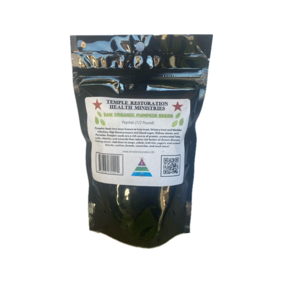 Raw Organic Pumpkin Seeds | 1/2 lb | Temple Restoration Health Ministries