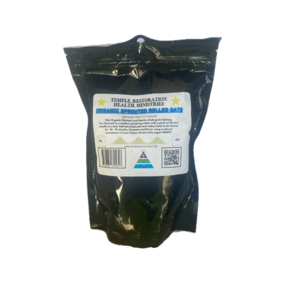 Organic Sprouted Rolled Oats | 12 oz | Temple Restoration Health Ministries