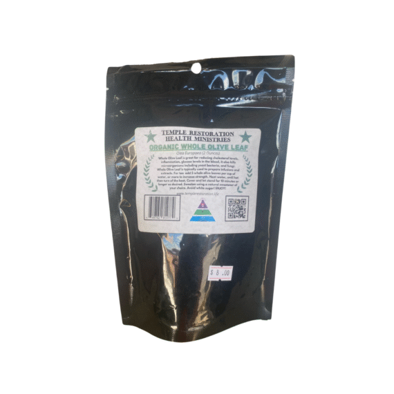 Organic Whole Olive Leaf | 2 oz | Temple Restoration Health Ministries